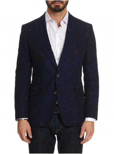 Shop Robert Graham Men's Tamarin Sport Coat In Navy Size: 52r By