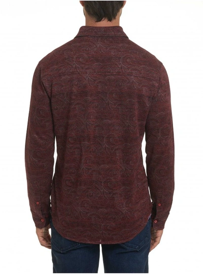 Shop Robert Graham Men's Agoda Paisley Knit Long Sleeve Shirt In Red Size: 3xl By