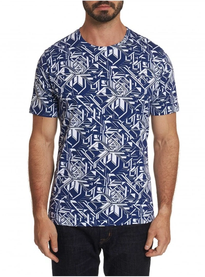 Shop Robert Graham Men's Apollo Tee Shirt In Navy Size: Xl By