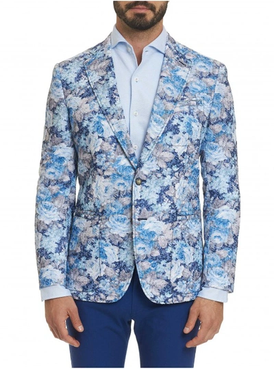 Shop Robert Graham Men's R Collection Caivano Sport Coat In Size: 46r By  In Blue