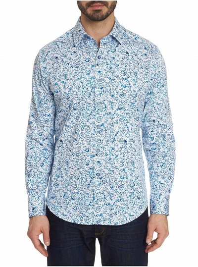 Shop Robert Graham Men's Garland Sport Shirt In Size: 4xl By  In Blue