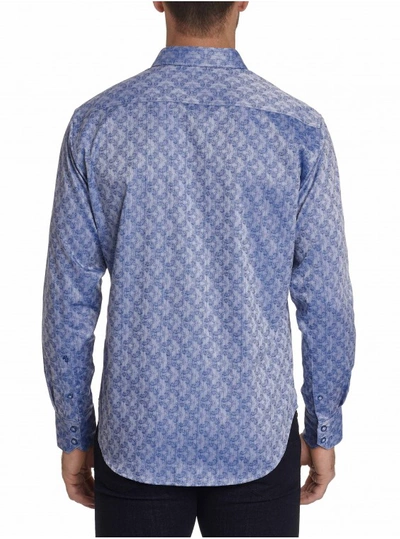 Shop Robert Graham Men's Kane Sport Shirt In Size: 4xl By  In Blue