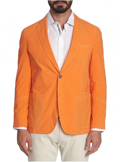 Shop Robert Graham Men's R Collection Maurizio Sport Coat In Orange Size: 48r By