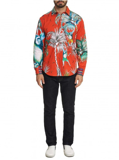 Shop Robert Graham Men's Limited Edition Monkeying Around Sport Shirt Size: Xl By  In Multicolor