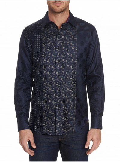 Shop Robert Graham Men's Limited Edition Gj Fusion Sport Shirt In Dark Navy Size: 4xl By
