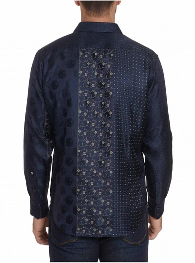 Shop Robert Graham Men's Limited Edition Gj Fusion Sport Shirt In Dark Navy Size: 4xl By