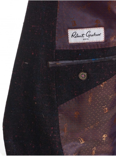 Shop Robert Graham Men's Crocker Tailored Fit Sport Coat In Burgundy Size: Eu 60l (us 50l) By