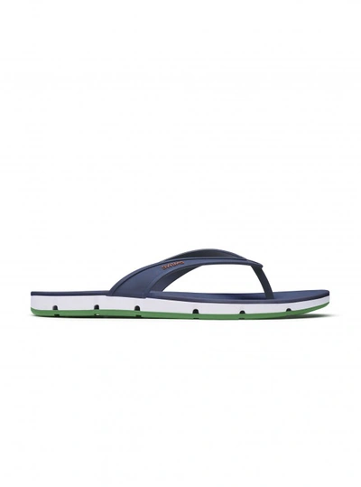 Shop Robert Graham Men's Breeze Thong Sandal In Seaport /alloy Size: 13 By  In Seaport Blue,alloy