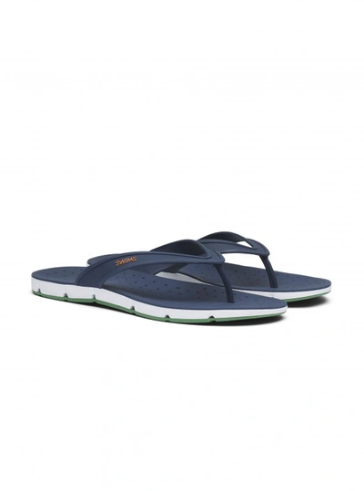 Shop Robert Graham Men's Breeze Thong Sandal In Seaport /alloy Size: 13 By  In Seaport Blue,alloy