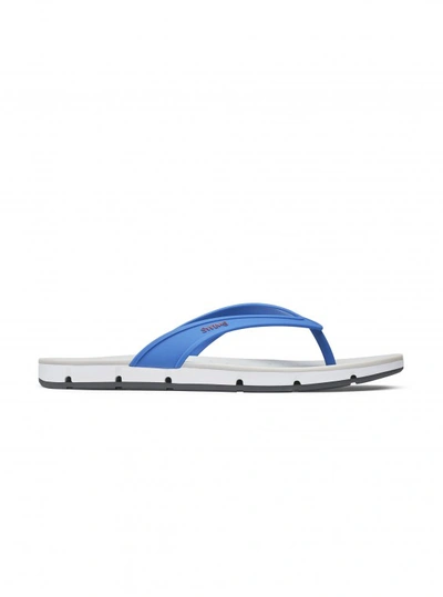 Shop Robert Graham Men's Breeze Thong Sandal In Seaport /alloy Size: 13 By  In Seaport Blue,alloy