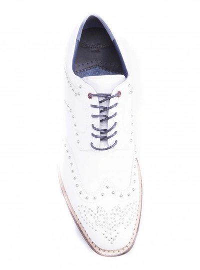 Shop Robert Graham Men's Limited Edition Studded Golf Shoe In White Size: 13 By