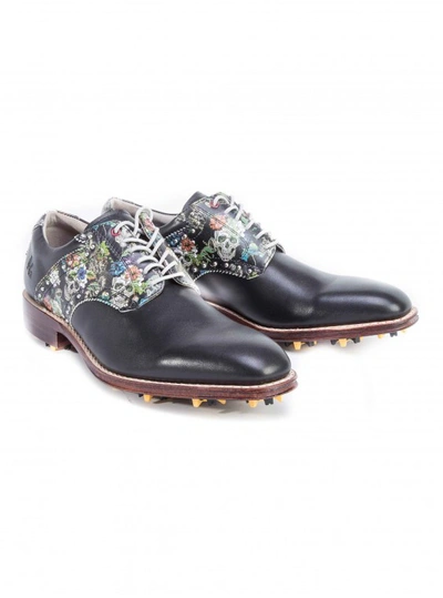 Shop Robert Graham Men's Limited Edition Printed Golf Shoe In Black Size: 9 By