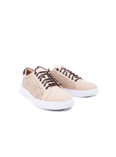 Shop Robert Graham Men's Lima Sneaker In Beige Size: 9 By