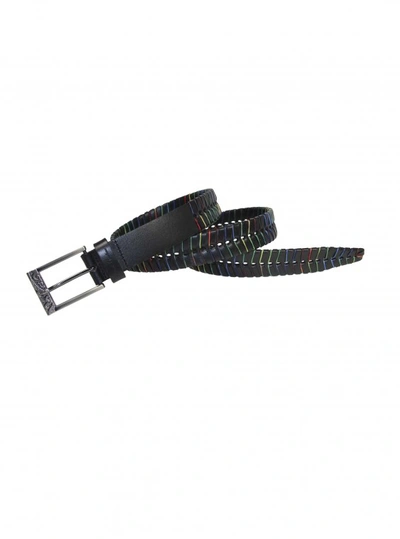 Shop Robert Graham Men's Warrick Belt In Black Size: 42w By