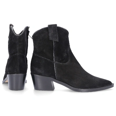 Shop Via Roma 15 Ankle Boots Black Velour