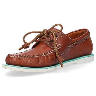 Shop Dsquared2 Boat Shoes Boat Calfskin In Brown