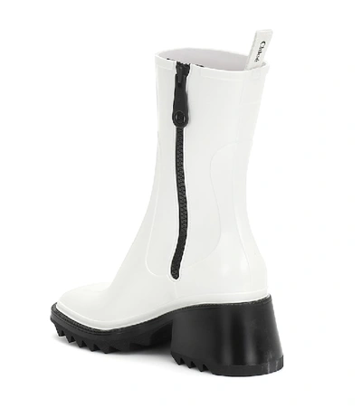 Shop Chloé Betty Pvc Ankle Boots In White