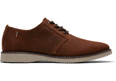 Shop Toms Braune Leder Preston Schnürschuhe Für Herren - Grösse 44.5 In Brown