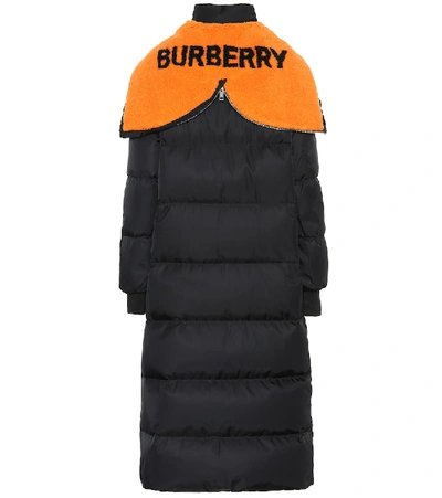 Shop Burberry Puffer Coat In Black
