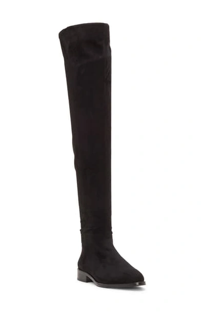 Shop Vince Camuto Hailie Over The Knee Boot In Black Faux Suede