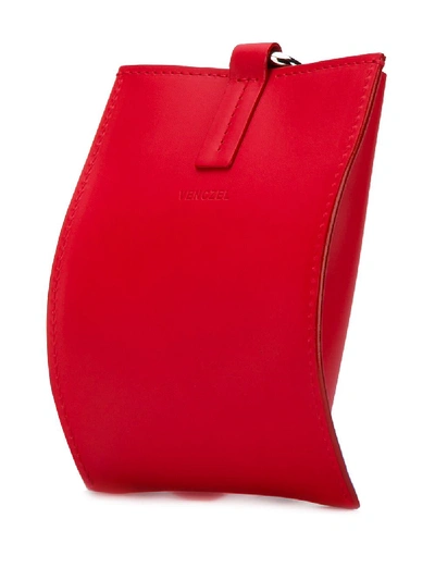 Shop Venczel Leather Pouch In Red