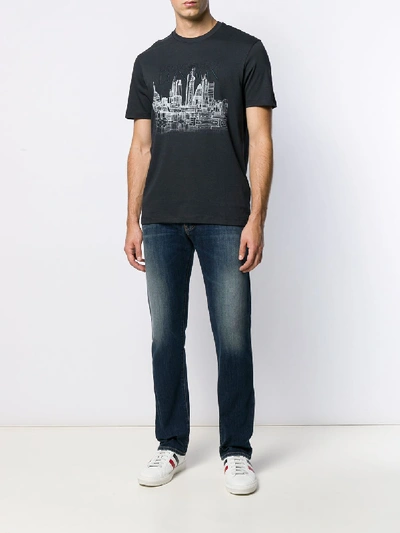 Shop Emporio Armani Cotton T-shirt In Grey