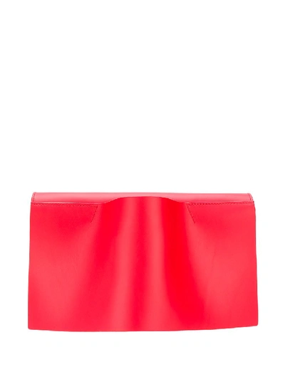 Shop Venczel Vambrace Leather Clutch In Red