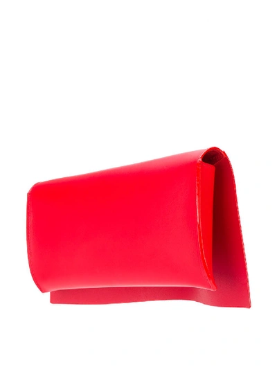 Shop Venczel Vambrace Leather Clutch In Red