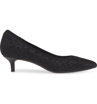 Shop Taryn Rose Nicki Pointed Toe Kitten Heel Pump In Black/ Black Fabric