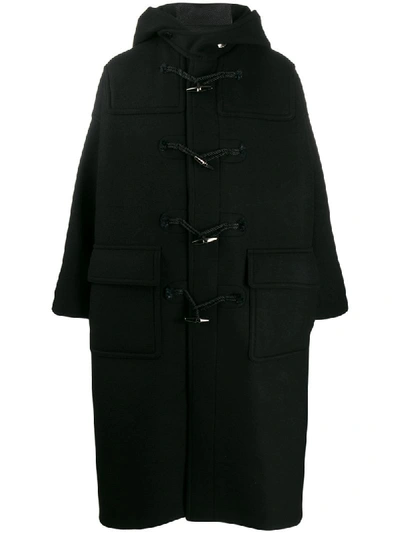 Shop Fumito Ganryu Wool Duffle Coat In 1 Black