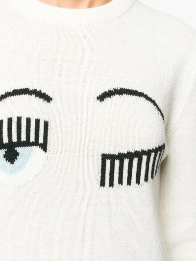 Shop Chiara Ferragni Flirting Sweater In White