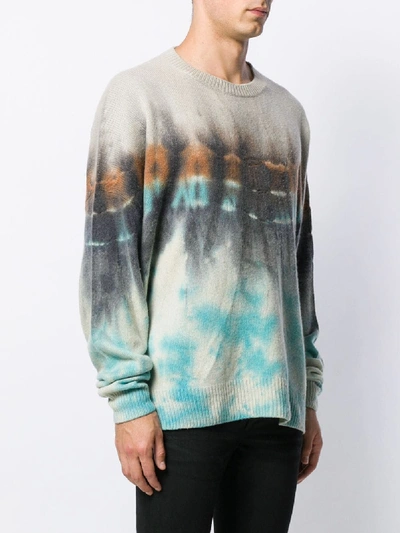 Shop Amiri Print Sweater In Blue