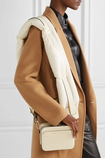 Shop Moncler Genius + 2 Moncler 1952 Valextra Dado Shell Down And Leather Shoulder Bag In Cream