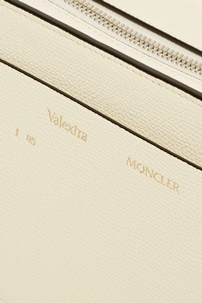 Shop Moncler Genius + 2 Moncler 1952 Valextra Dado Shell Down And Leather Shoulder Bag In Cream