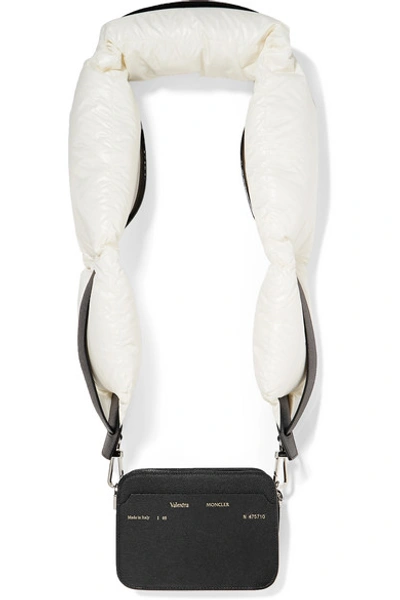 Shop Moncler Genius + 2 Moncler 1952 Valextra Dado Shell Down And Leather Shoulder Bag In Black