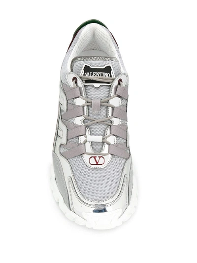 Shop Valentino Silver  Garavani X Undercover Climbers Sneakers