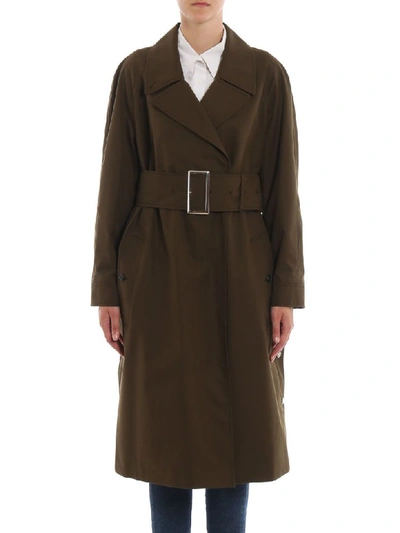 Shop Burberry Camelford Trench In Dark Military Khaki