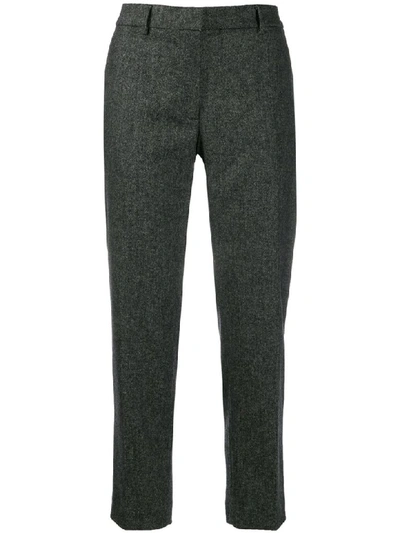 Shop Burberry Wiluna Trousers In Black Melange