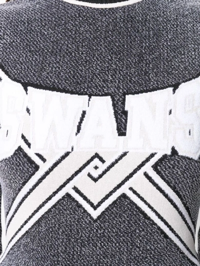Off-white Textured Knit Cropped Sweater In Black Off White