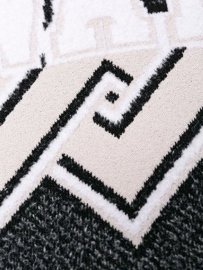 Off-white Textured Knit Cropped Sweater In Black Off White