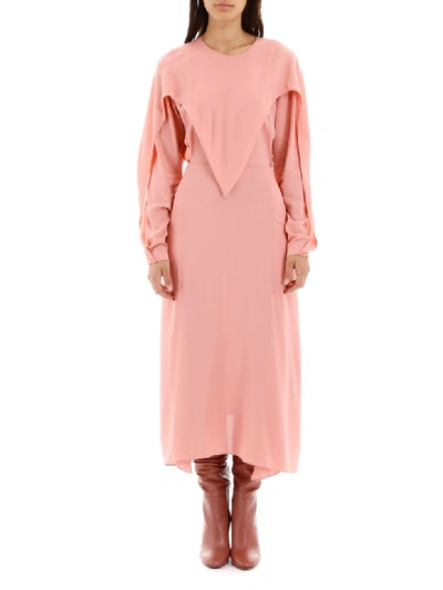 Shop Stella Mccartney Crepe Dress In Martini Pink (pink)