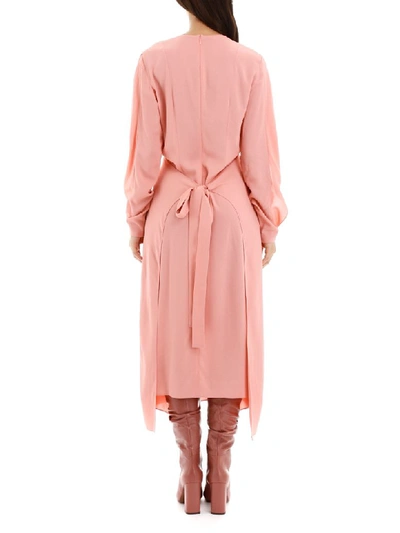 Shop Stella Mccartney Crepe Dress In Martini Pink (pink)