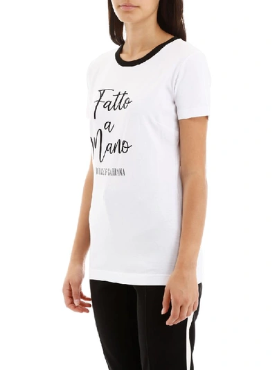 Shop Dolce & Gabbana Printed T-shirt In Bianco Ottico (white)