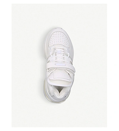 Shop Maison Margiela Retro Fit Low-top Leather Trainers In White