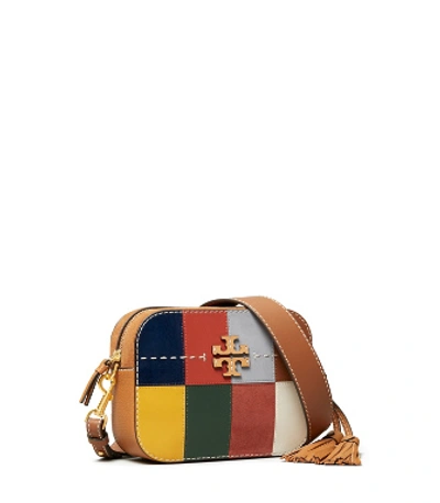 Shop Tory Burch Mcgraw Patchwork Camera Bag In Assam