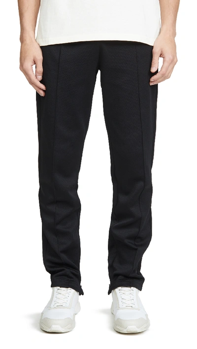 Shop Helmut Lang Zip Away Jersey Track Pants In Black