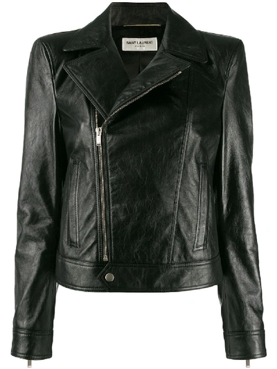 Shop Saint Laurent Black Outerwear Jacket