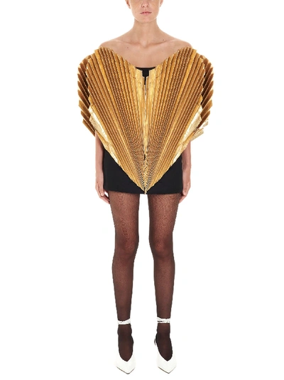 Shop Attico Gold Cotton Dress
