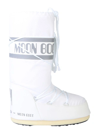 Shop Moon Boot White Nylon Boots
