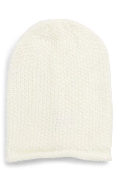 Shop Rebecca Minkoff Simple Solid Slouchy Beanie - Ivory